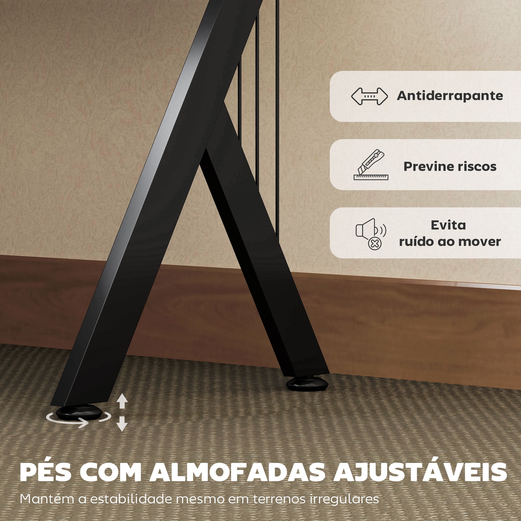 Secretária de PC em Forma de L - Cor Preto - 155 x 130 x 76 cm