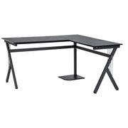 Secretária de PC em Forma de L - Cor Preto - 155 x 130 x 76 cm