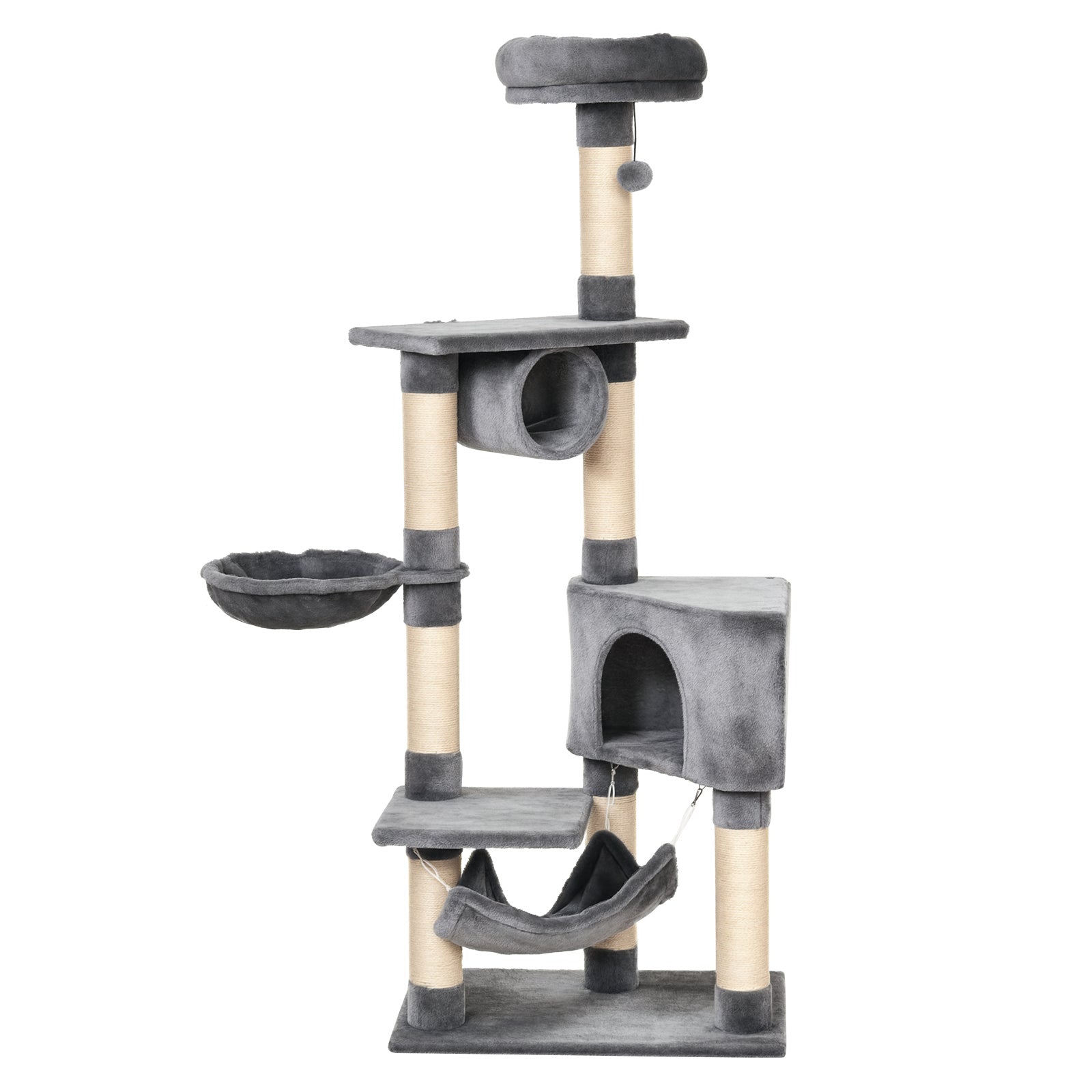 Árvore Arranhador para Gatos 154 cm Cinzento
