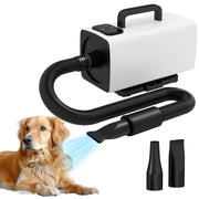 Secador de Cães 2200W Branco 34x16x25 cm - Velocidade e Temperatura Ajustáveis