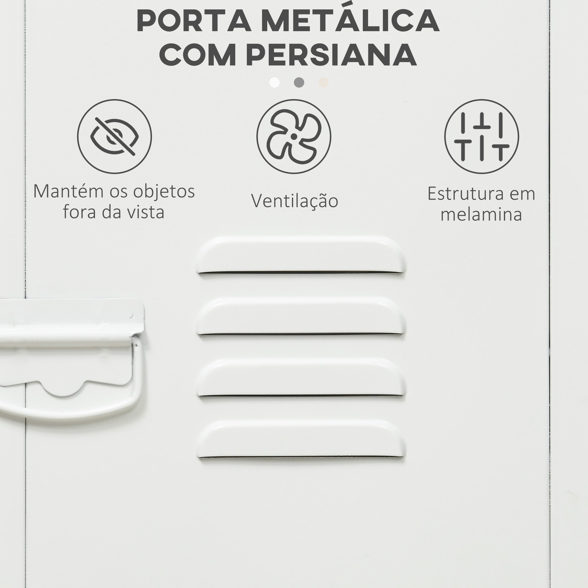 Bloco de Gavetas de Escritório Móvel 38x38,5x55,5 cm - Branco