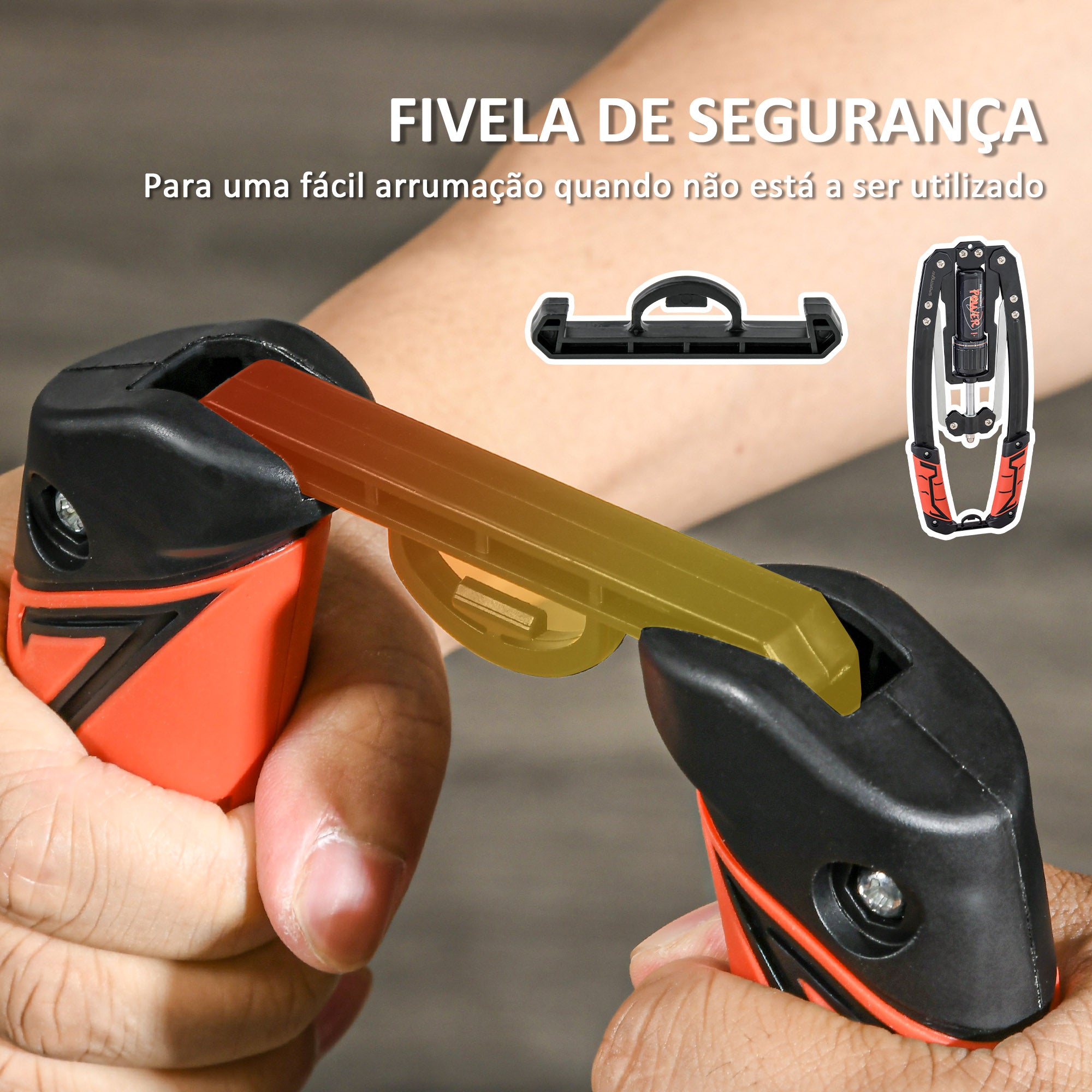 Exercitador de Peito Ajustável 43x16x5 cm - Preto