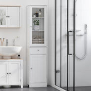 Armário Alto para Casa de Banho Moderno 40x27x171,5cm Branco