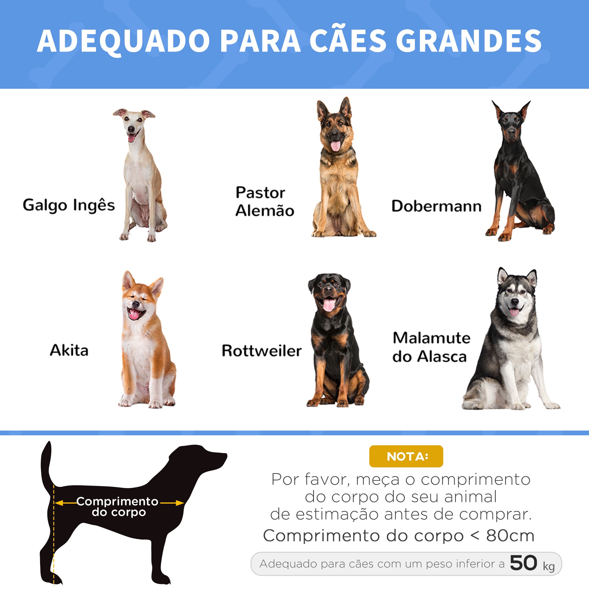 Cama Elevada para Animais de Estimação 122x92x23cm - Marrom