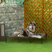 Cama Elevada para Animais de Estimação 122x92x23cm - Marrom