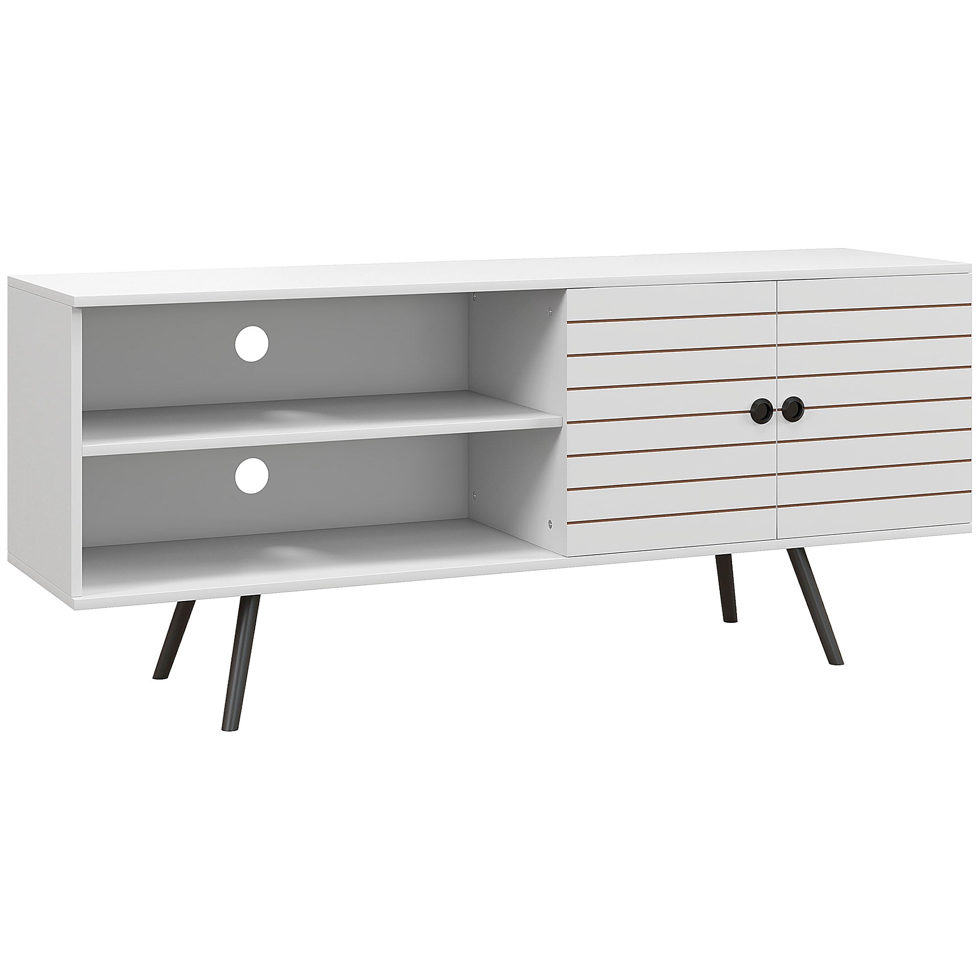 Móvel de TV Branco 145x38x65 cm - Estilo Moderno