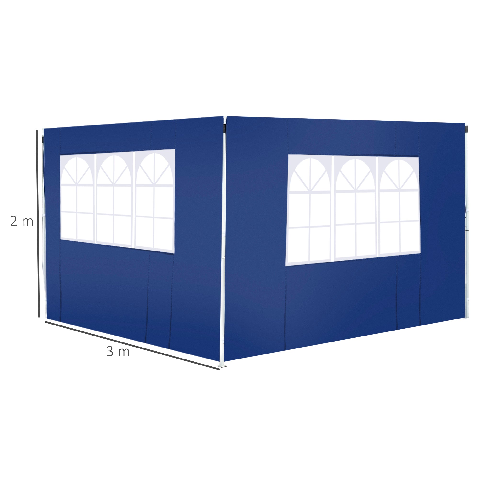Painéis Laterais para Tenda 300x200 cm Azul - Tecido Oxford Resistente