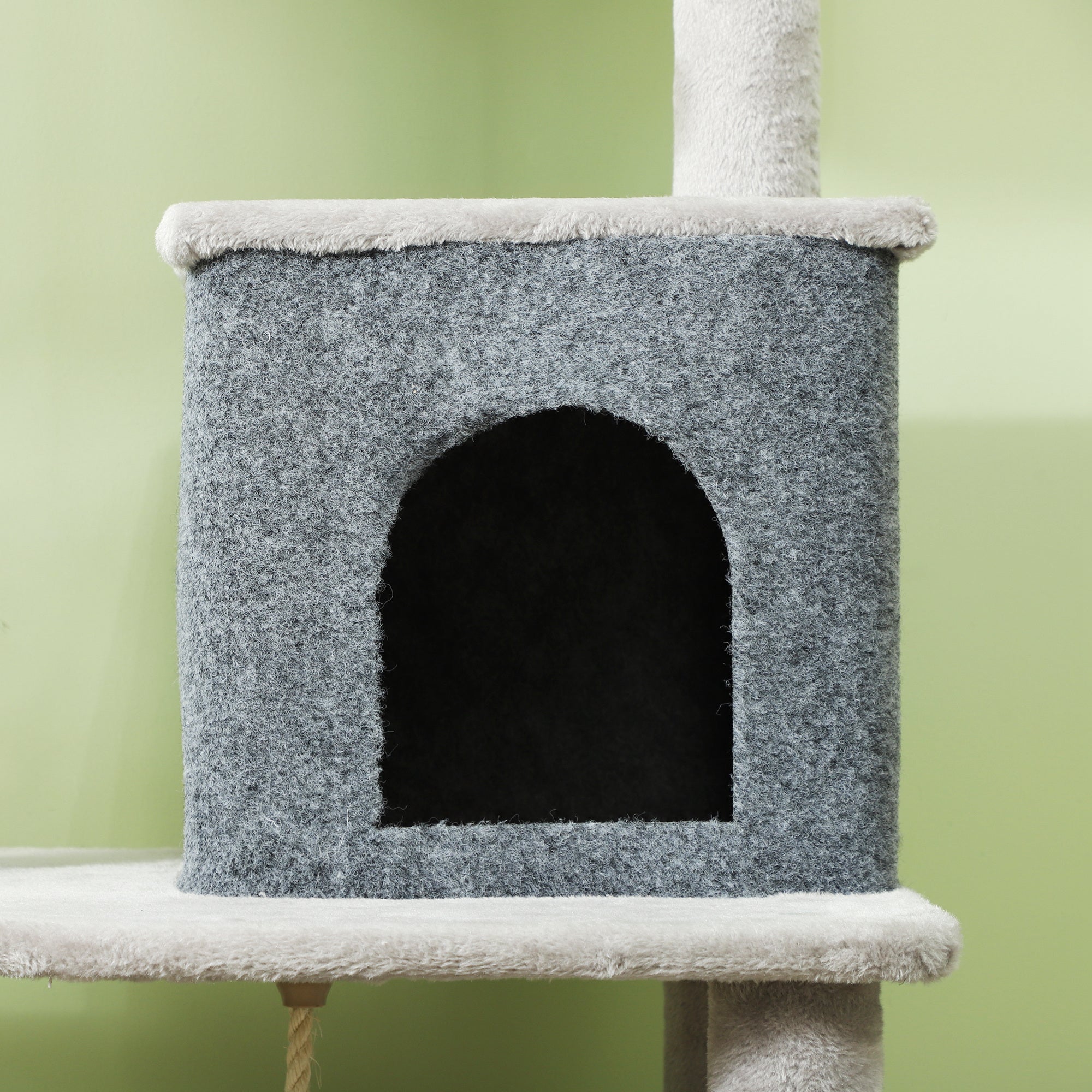 Arranhador para Gatos Grande Cinzento 55x44x132 cm