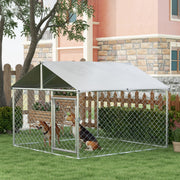 Canil Exterior para Cães Médios Prata 200x200x150 cm