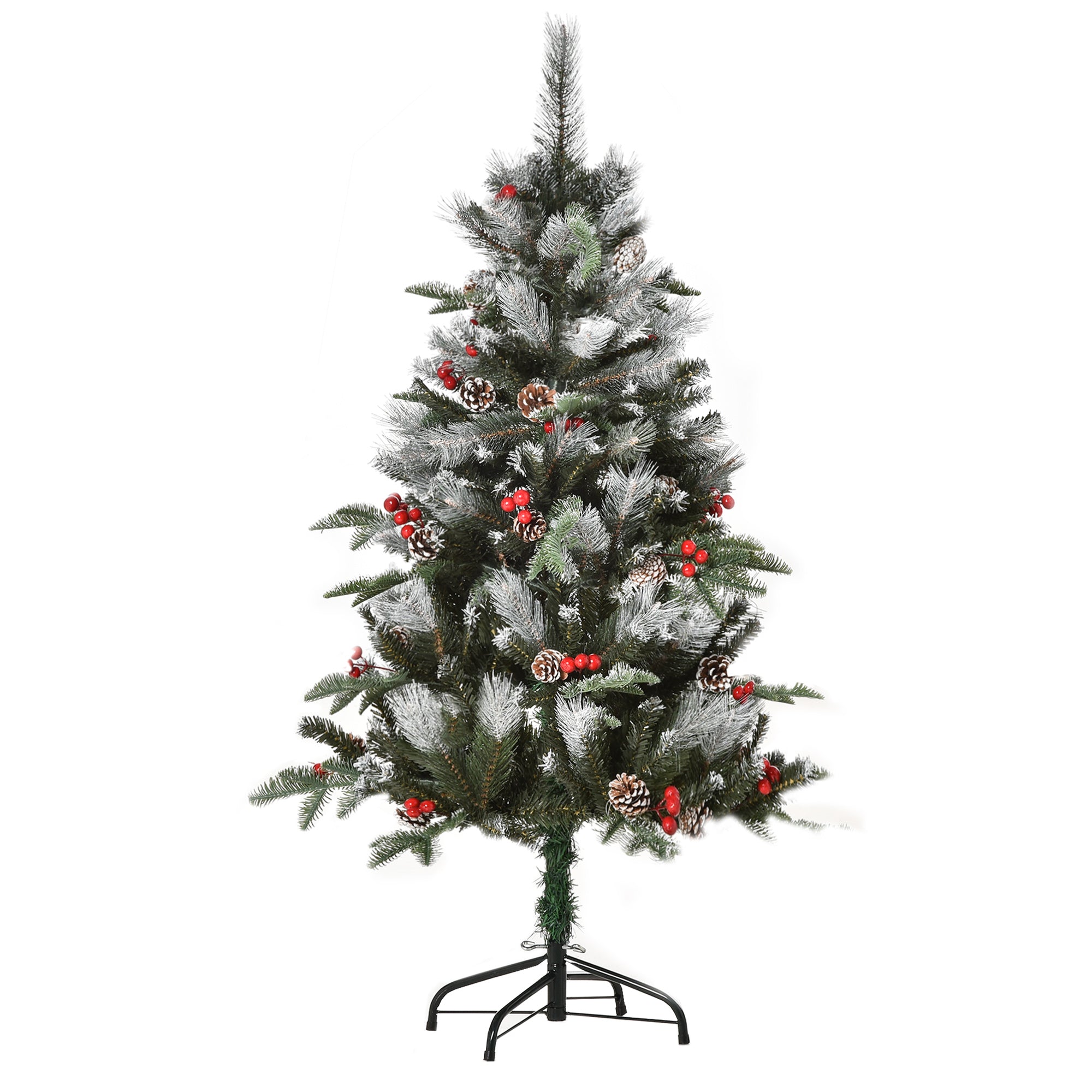 Árvore de Natal Artificial 120cm Verde com 239 Ramas e Detalhes Naturais