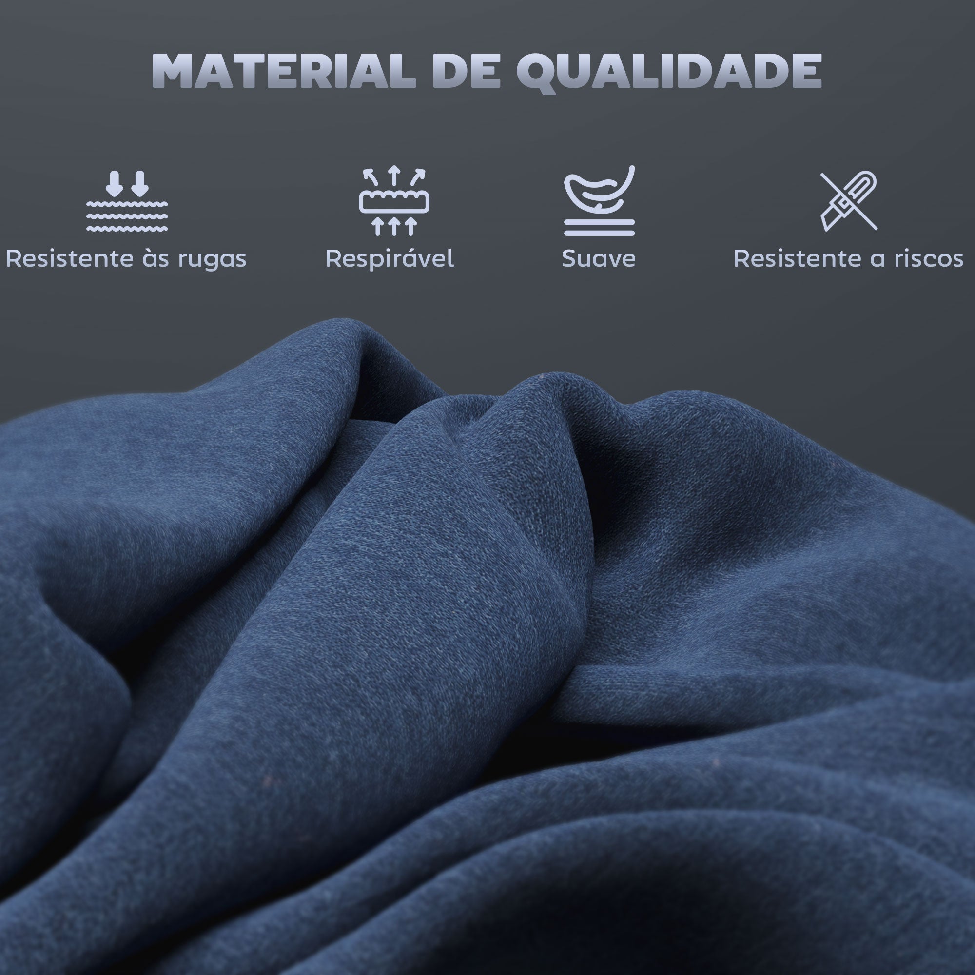 Bancos de Bar Estofados em Veludo Azul 41x52x97 cm - Conjunto de 2