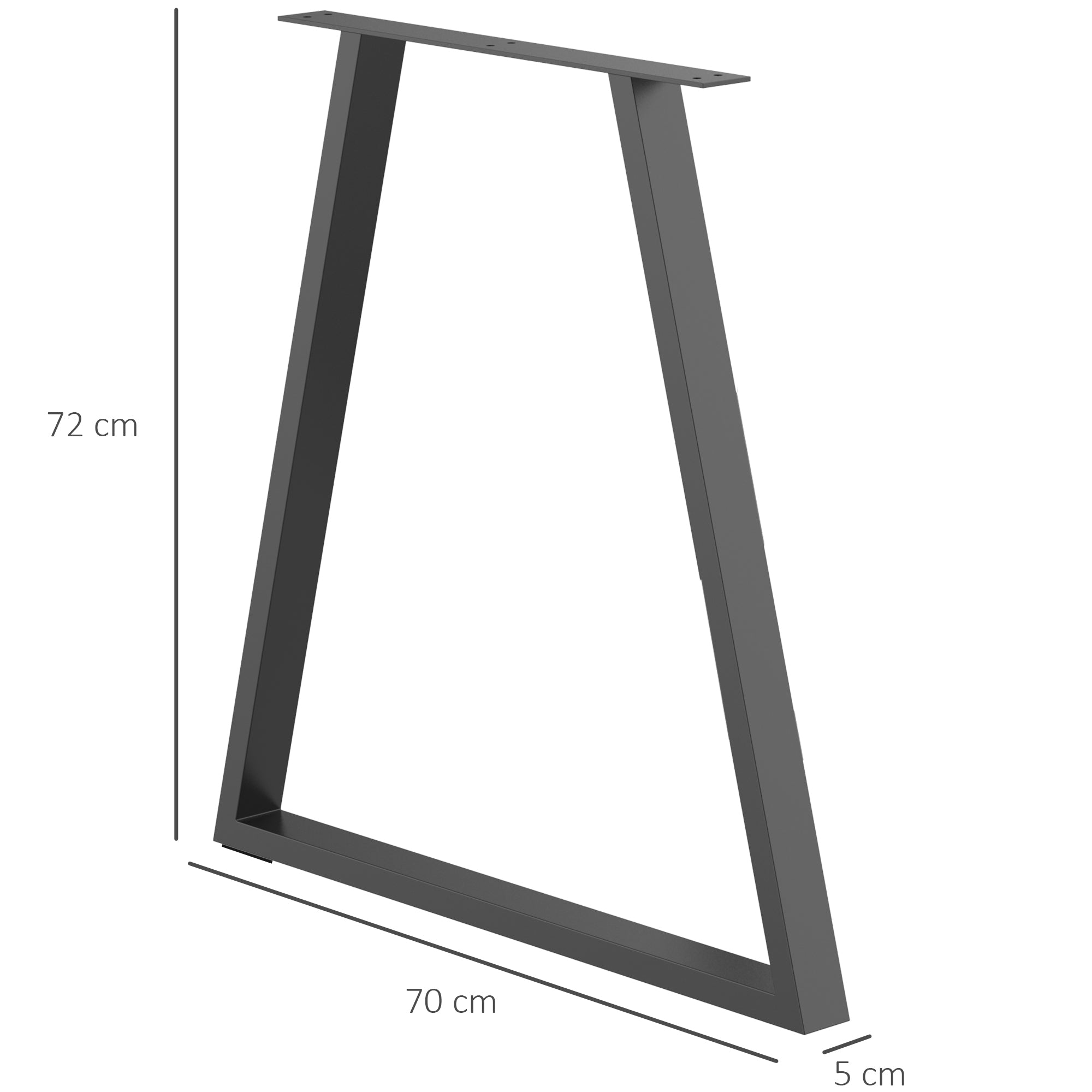 Pés para Mesa – 72x6x72cm – Preto – Aço