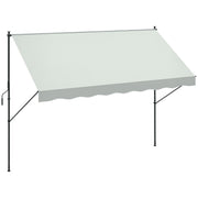 Toldo Manual Retrátil 300x170x200-290cm - Cor Creme