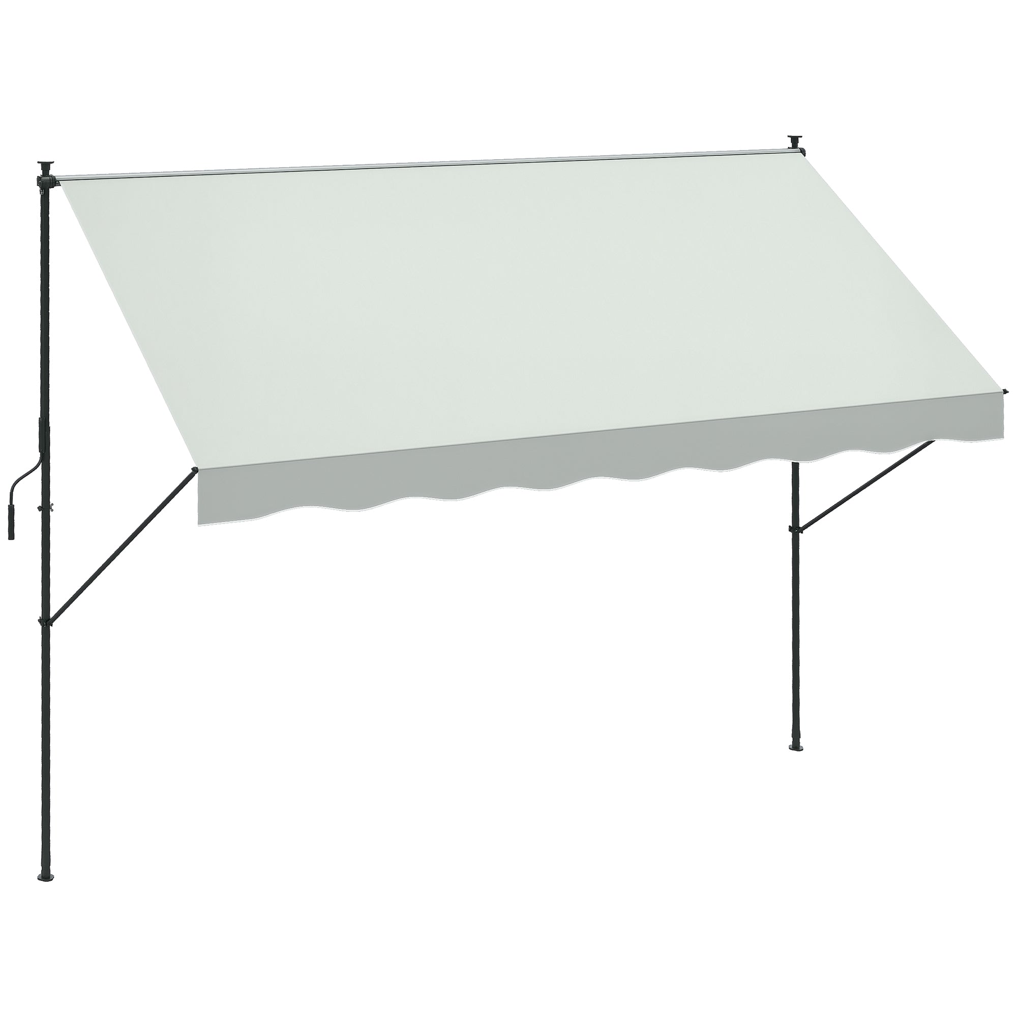 Toldo Manual Retrátil 300x170x200-290cm - Cor Creme