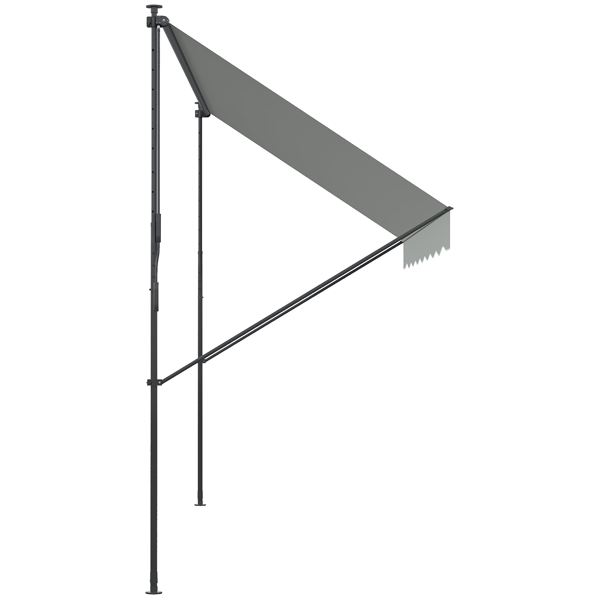 Toldo Manual Retrátil 300x170x200-290cm - Cor Creme