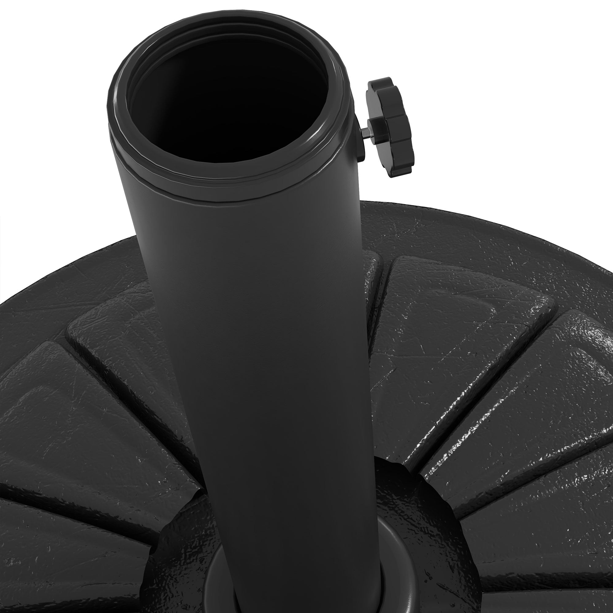 Base para Chapéu de Sol Preenchível de HDPE Ø43x32 cm - Cor Preto