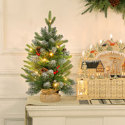 Árvore de Natal Artificial de Mesa 60cm Verde – Plástico, Cimento, Metal