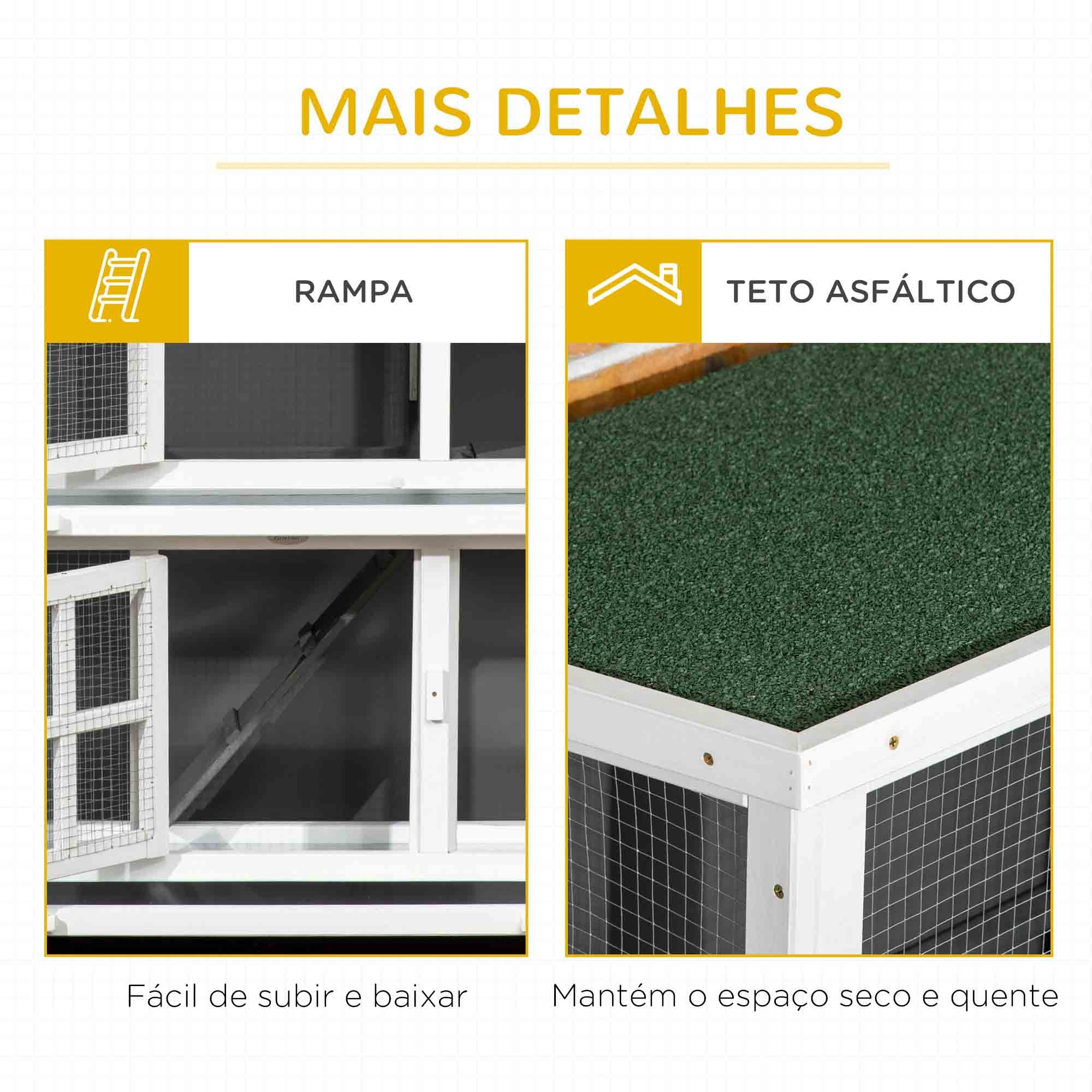 Coelheira de Madeira – 119x50,5x109 cm – Branco e Cinza