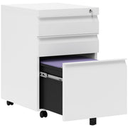 Bloco de Gavetas para Escritório com Rodas 39x48x60 cm - Branco