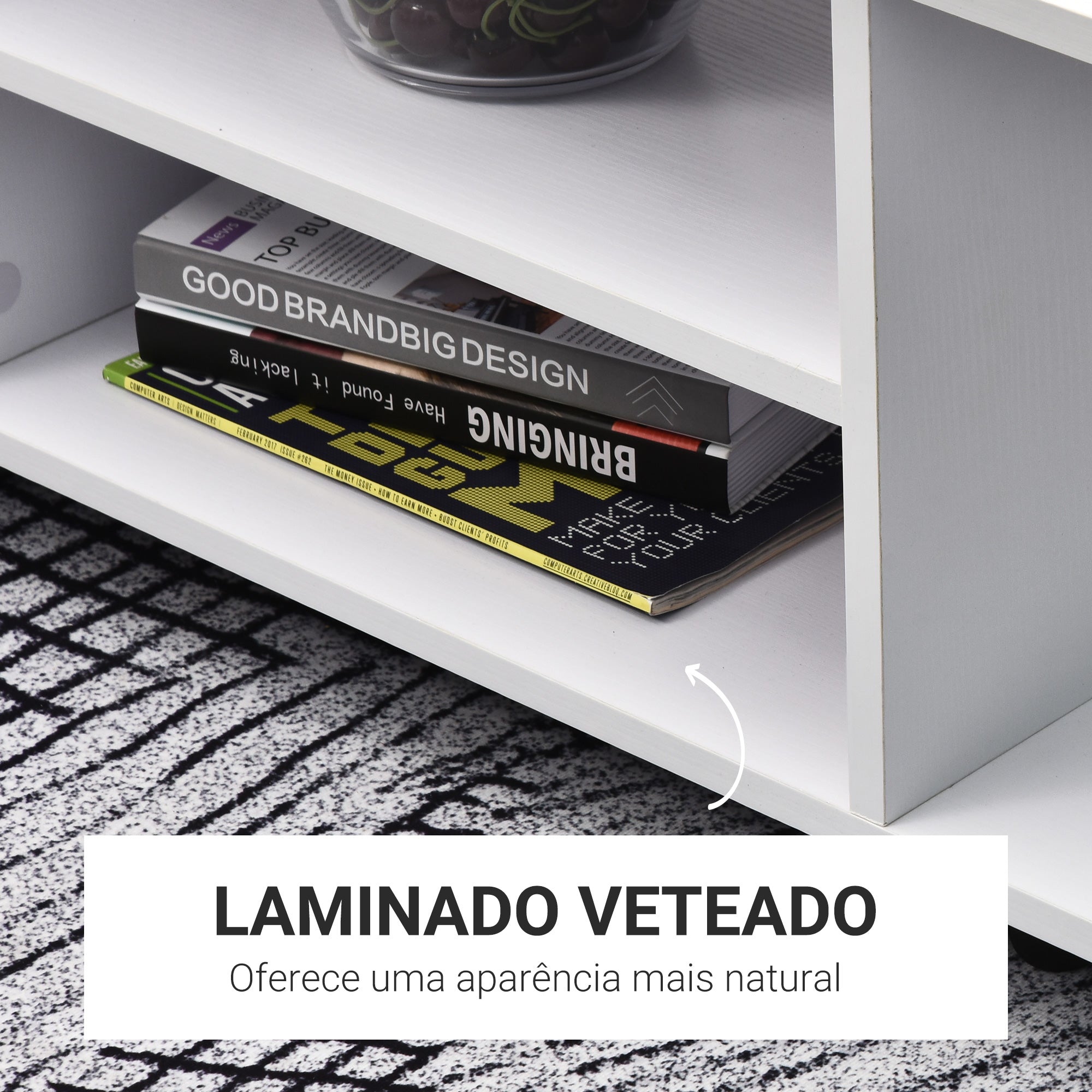 Móvel para TV Branco 80x40x40 cm