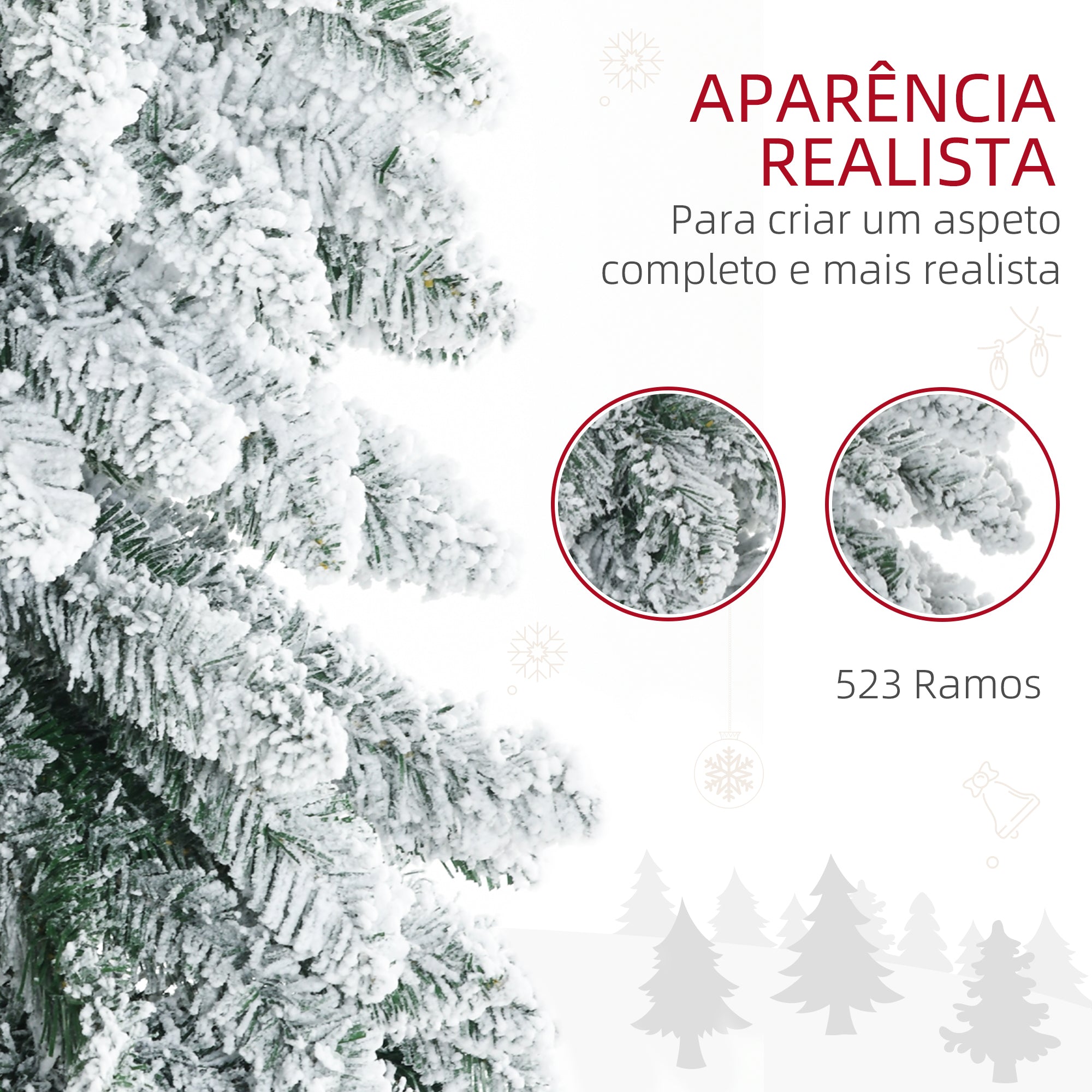 Árvore de Natal Artificial 180 cm Verde Ø74x180 cm