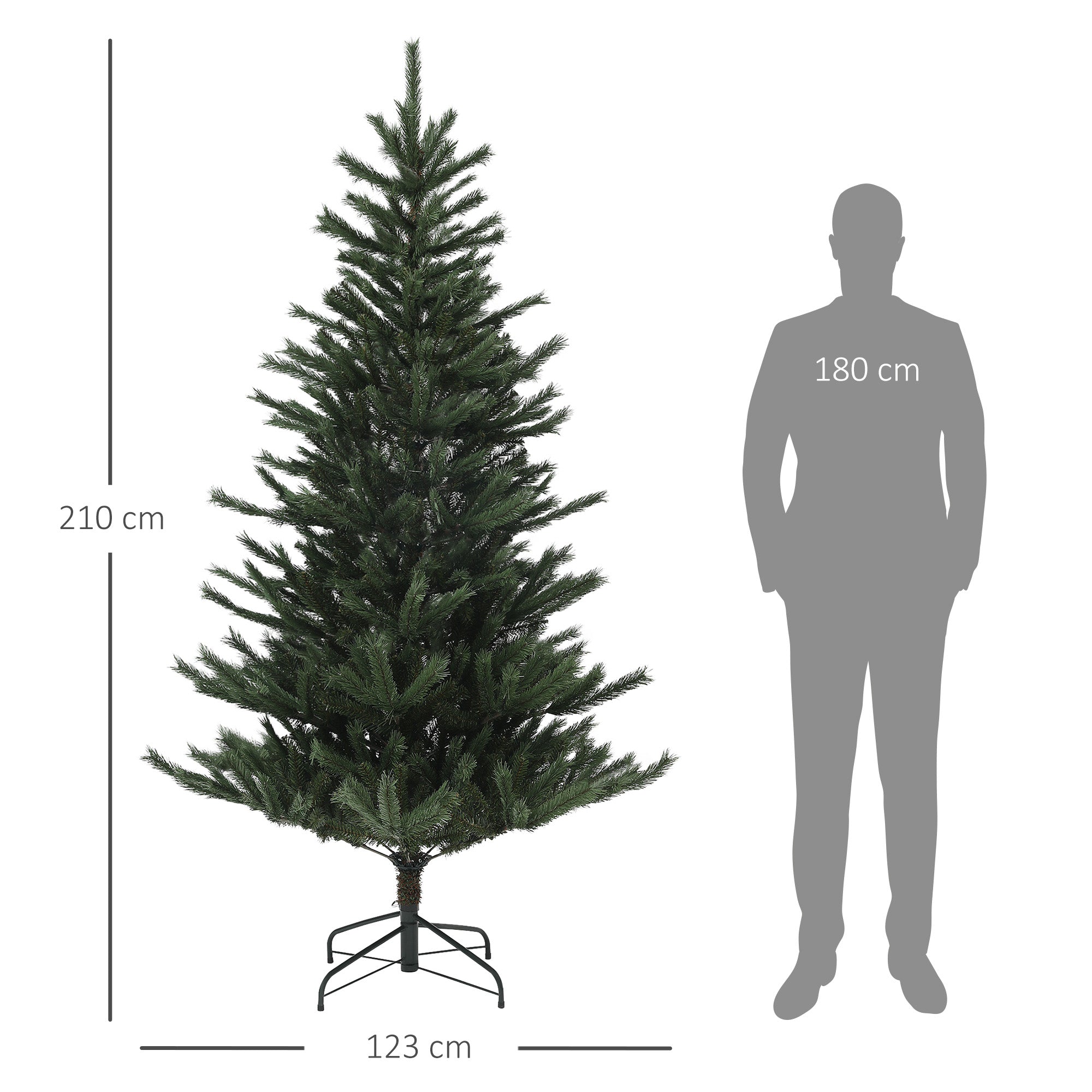 Árvore de Natal Artificial Verde 210 cm - 793 Ramos