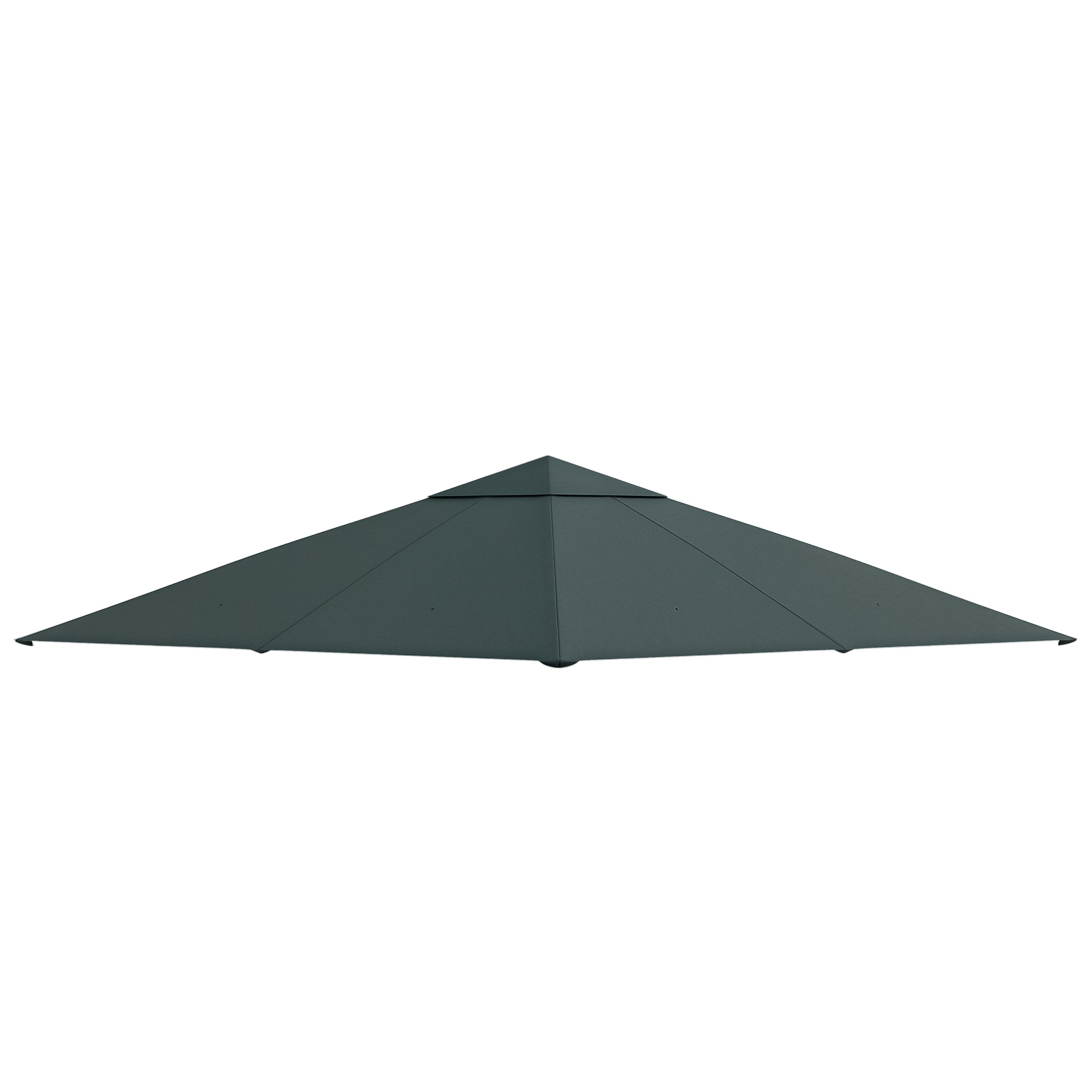 Toldo de Substituição 300x300cm Cinza para Pérgola de Jardim