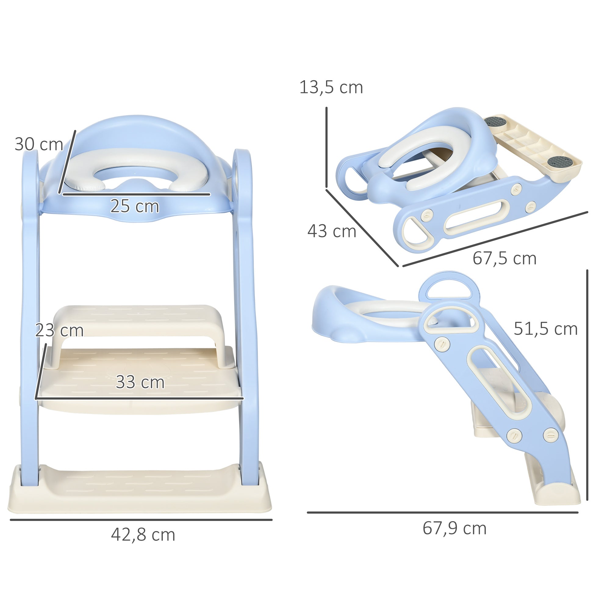 Redutor Sanita com Escada para Crianças 67,9x42,8x51,5 cm - Azul