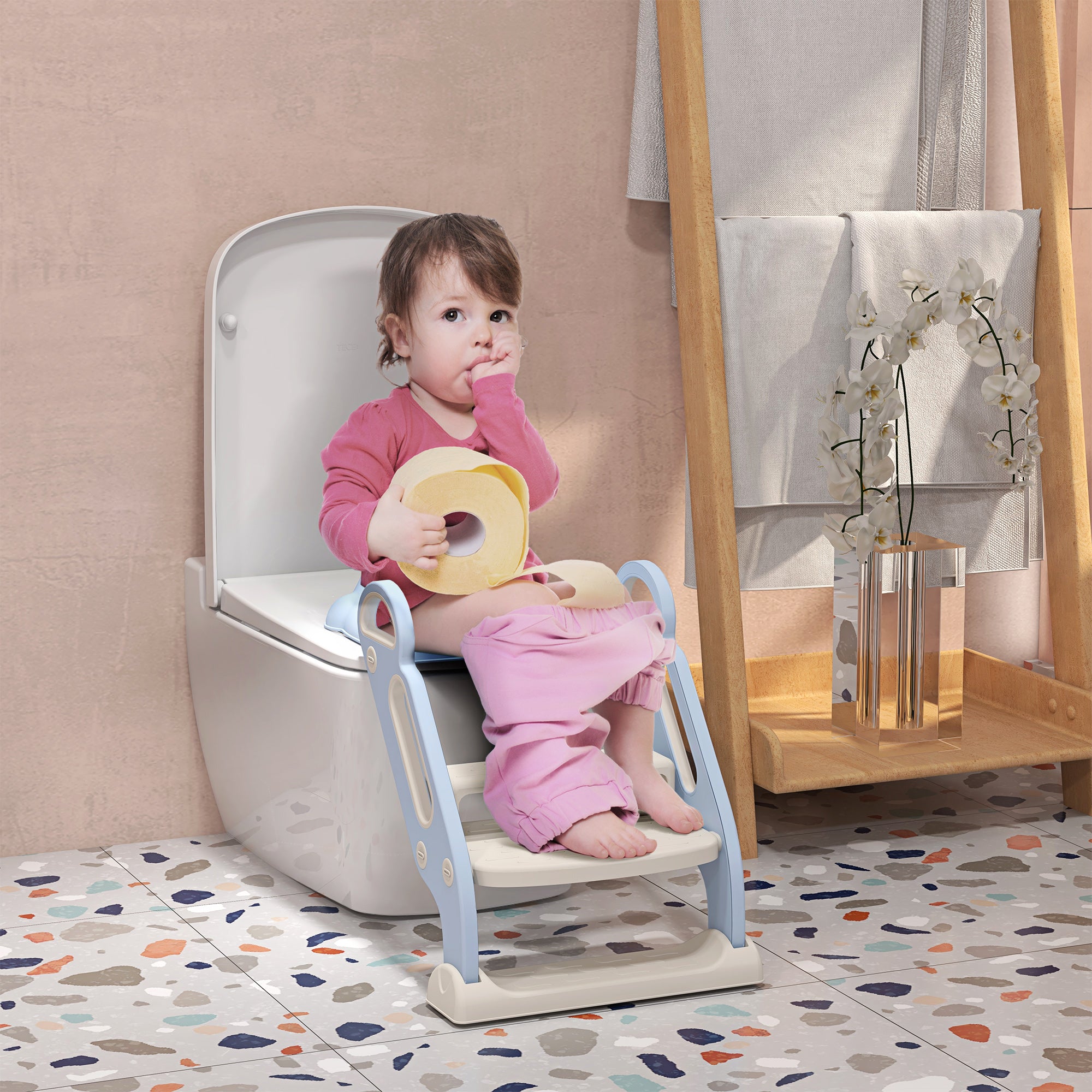 Redutor Sanita com Escada para Crianças 67,9x42,8x51,5 cm - Azul