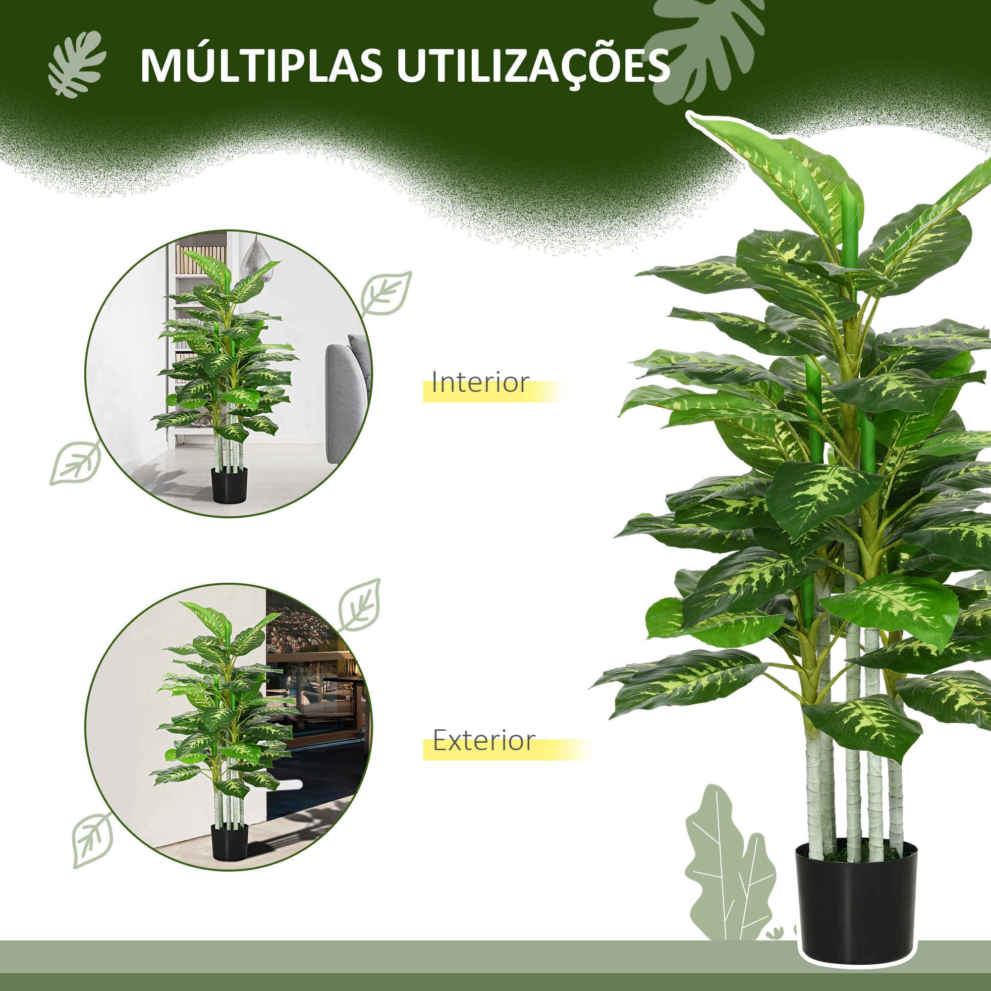 Planta Artificial 120 cm Verde