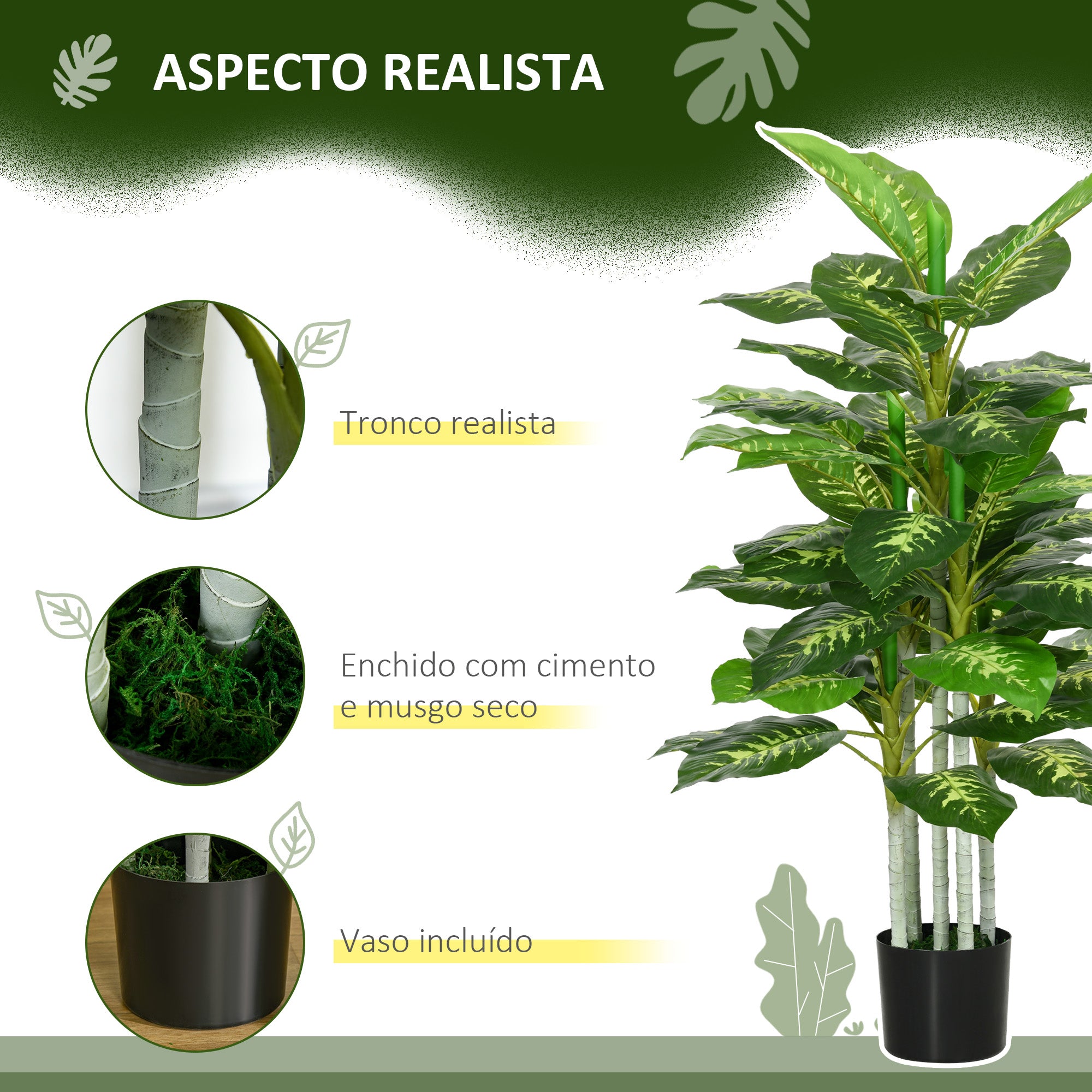 Planta Artificial 120 cm Verde