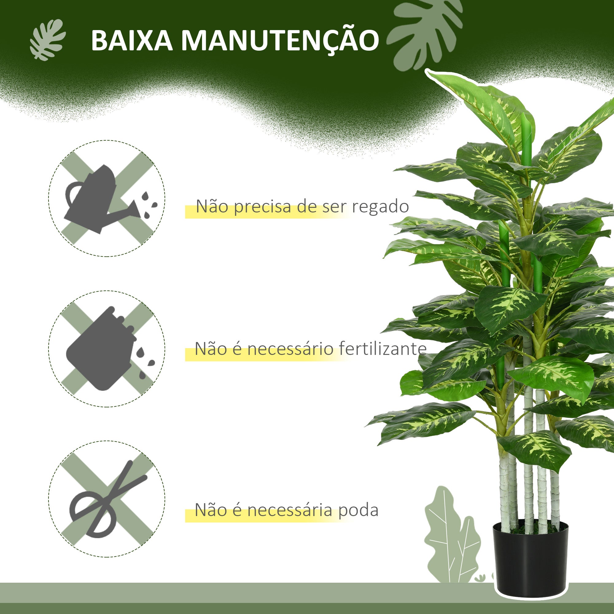 Planta Artificial 120 cm Verde