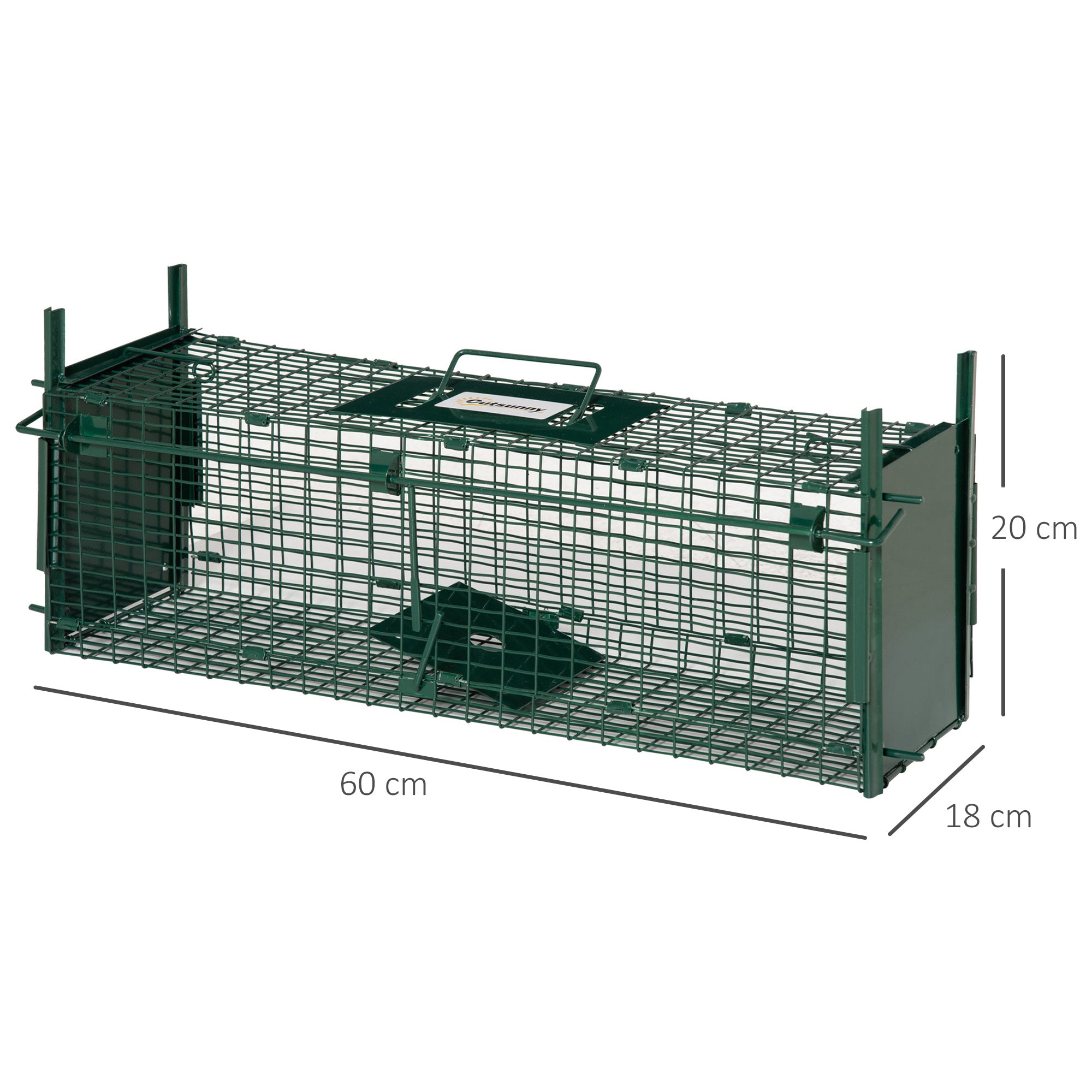 Armadilha para Animais Vivos 60x18x20 cm Verde Escuro