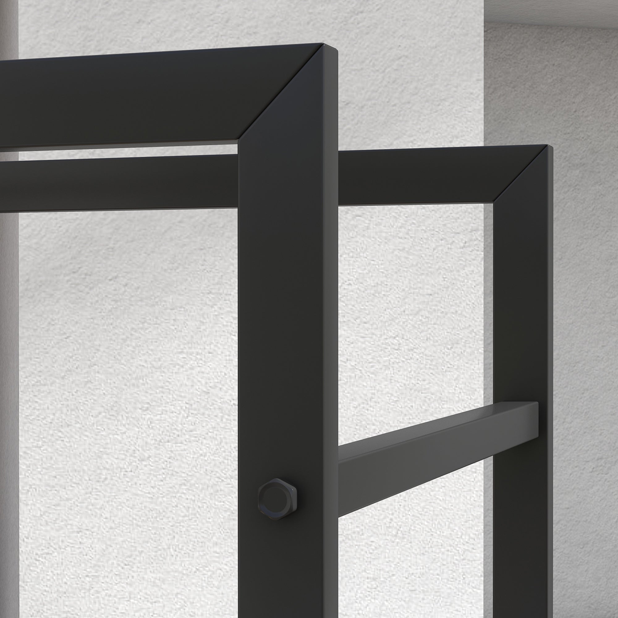Suporte para Lenha Metálico 50x30x100 cm - Preto