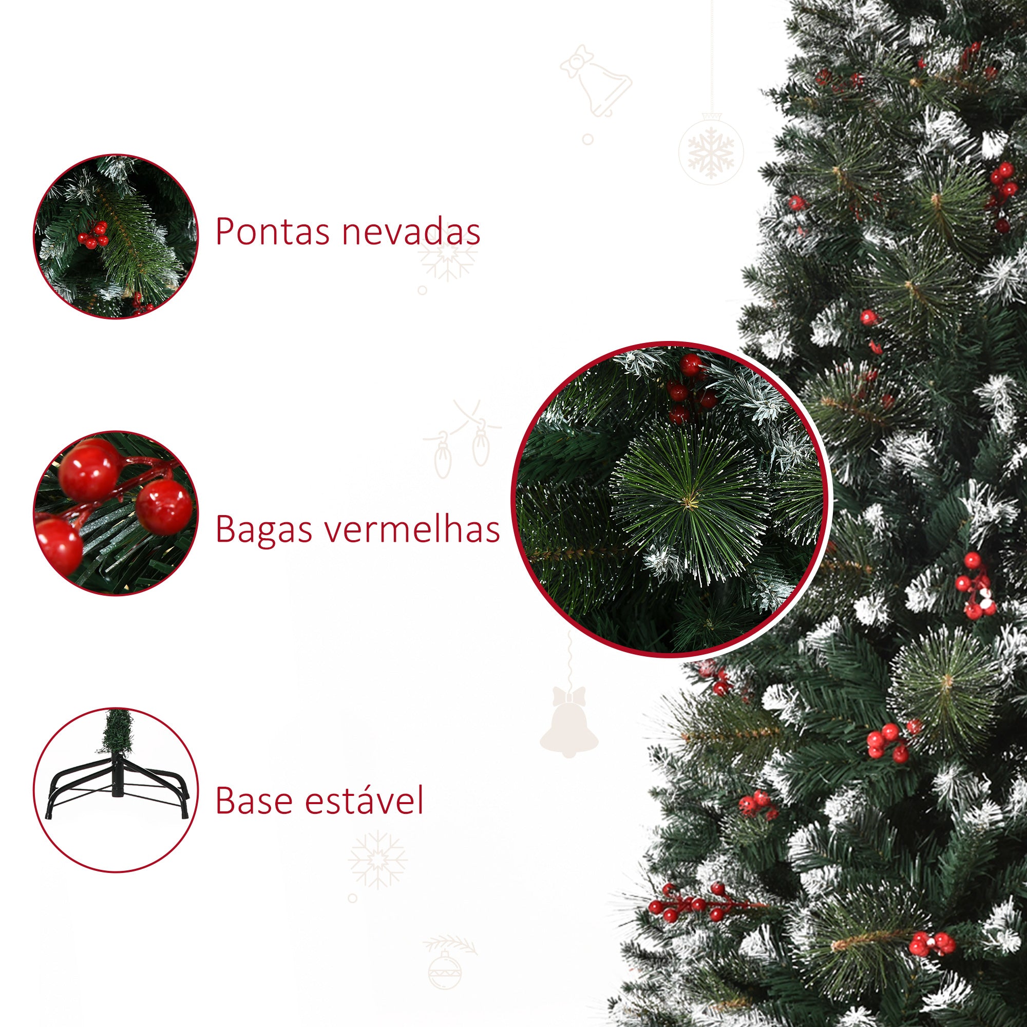 Árvore de Natal Artificial – 150cm – Verde – PVC e Aço