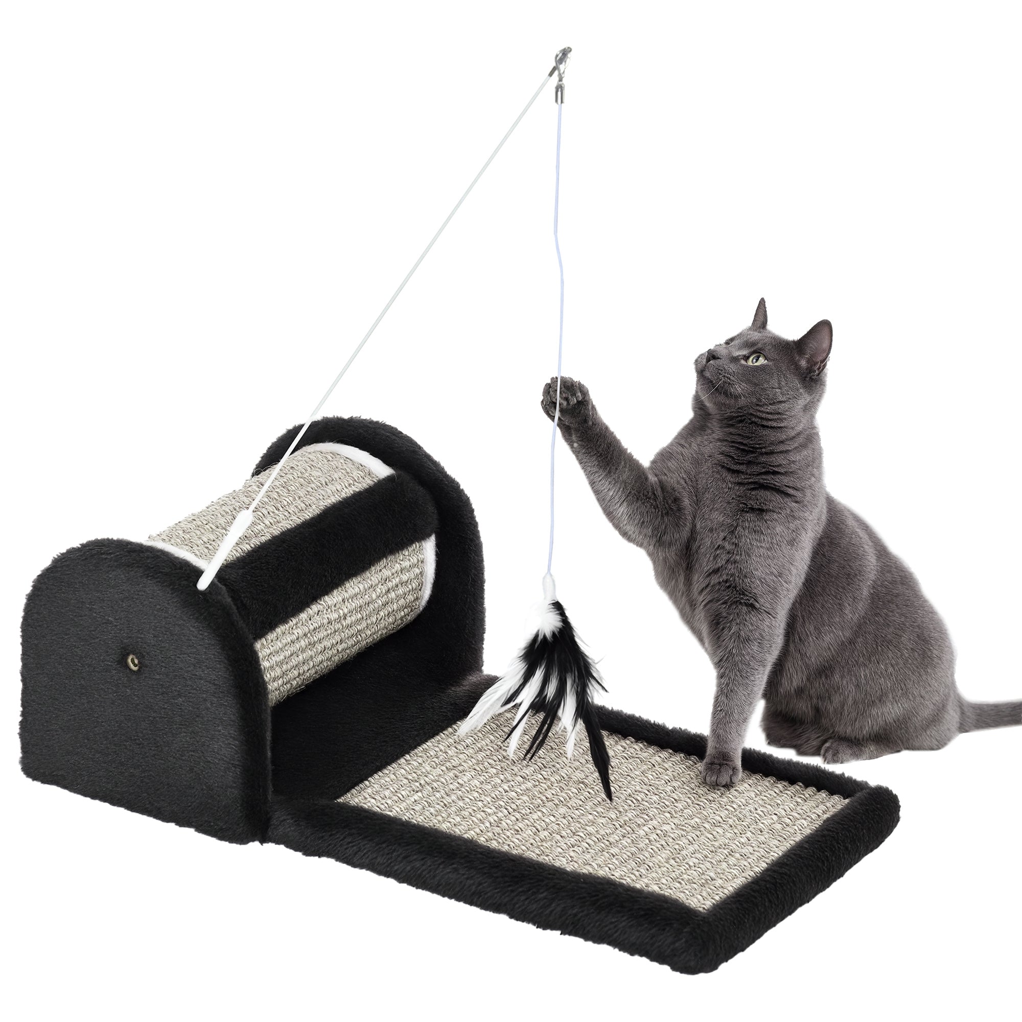 Arranhador para Gatos 44x24x16 cm Cinza
