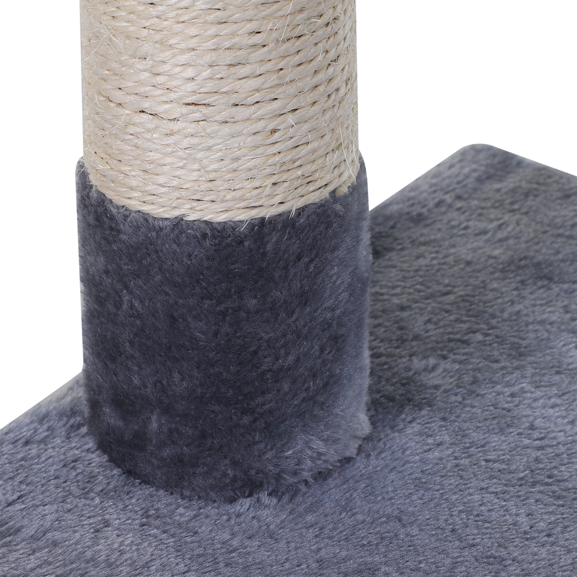 Arranhador para Gatos Cinza 50x36x70 cm - Centro de Atividades com Rede e Plataforma