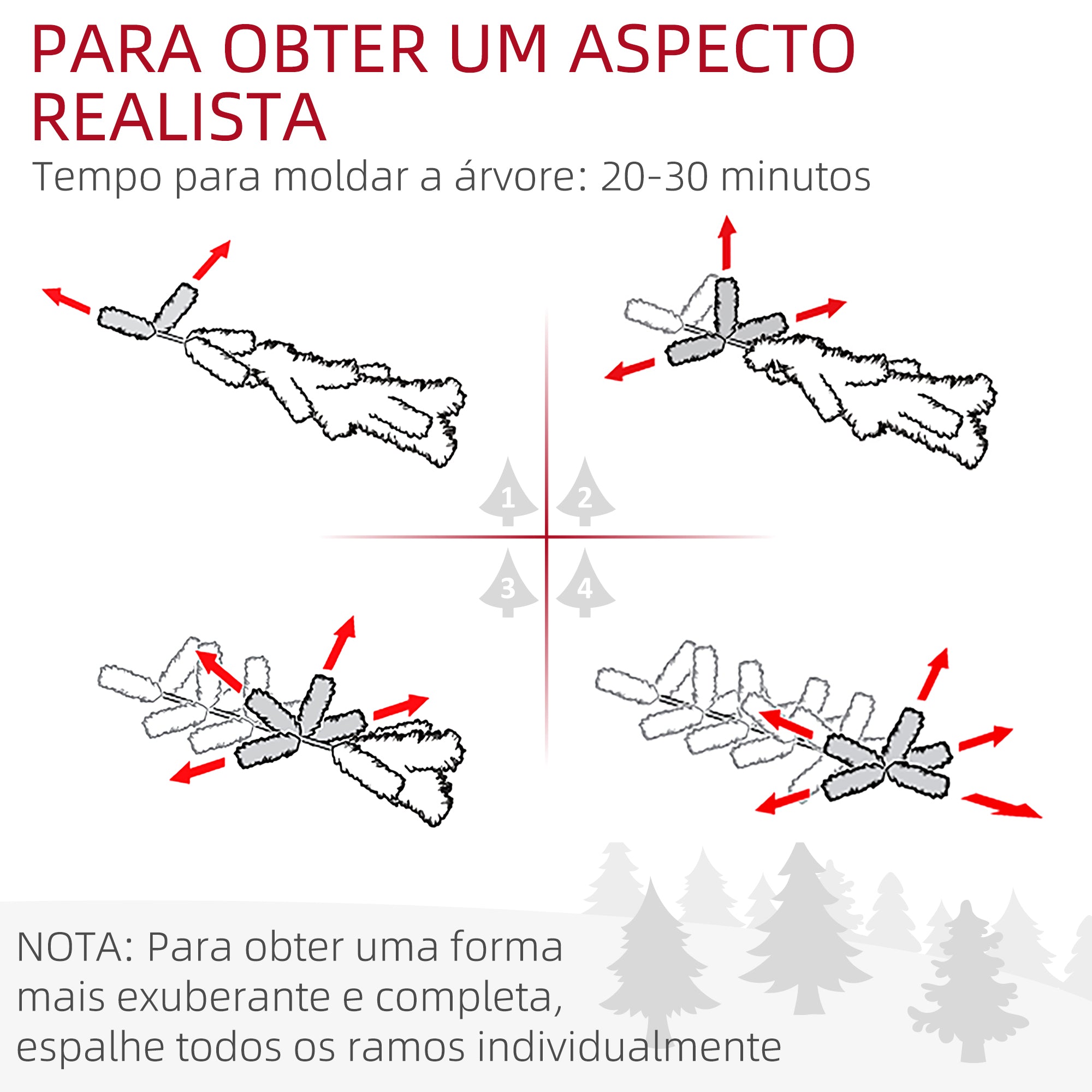 Árvore de Natal Artificial – 180 cm – Verde – Plástico e aço