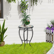 Mesa de Jardim Redonda de Mosaico Multicor 35,5x35,5x53,5cm