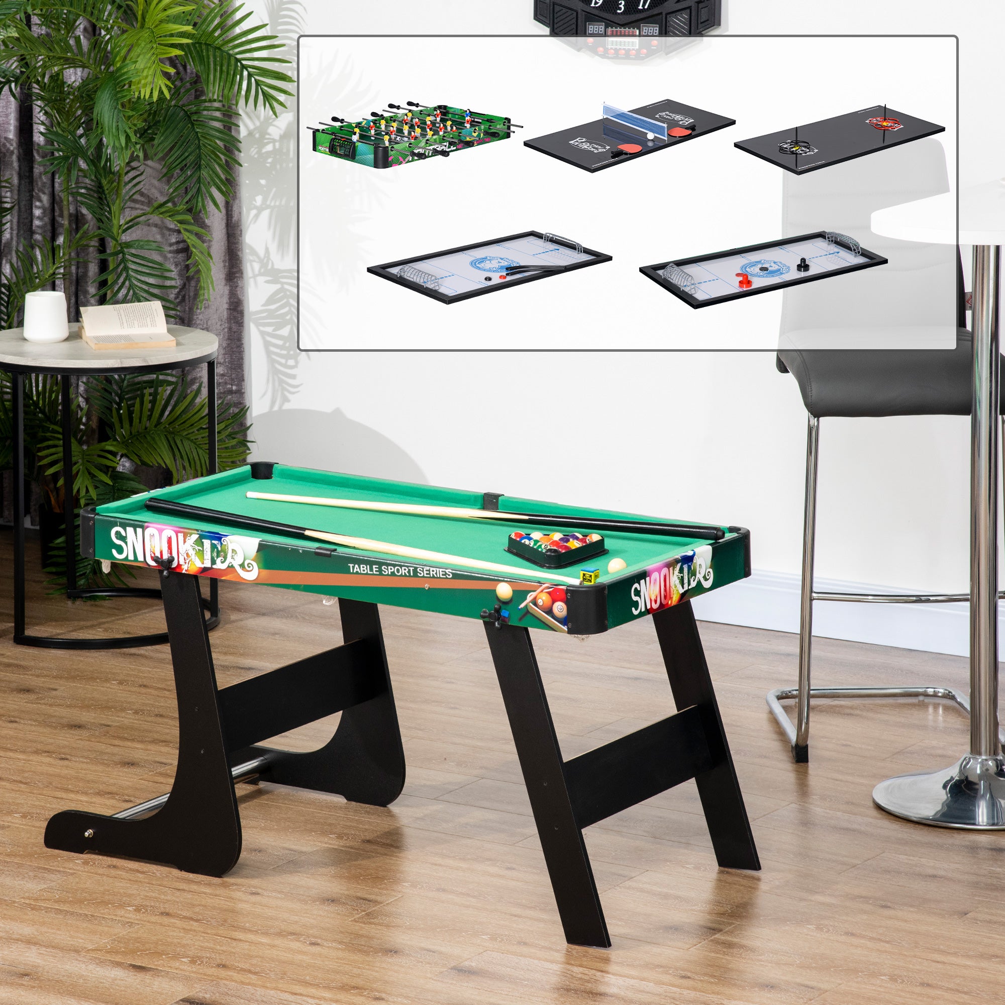 Mesa Multi Jogos para Crianças 6 em 1 – 118x104x71cm – Multicor – MDF e Aço