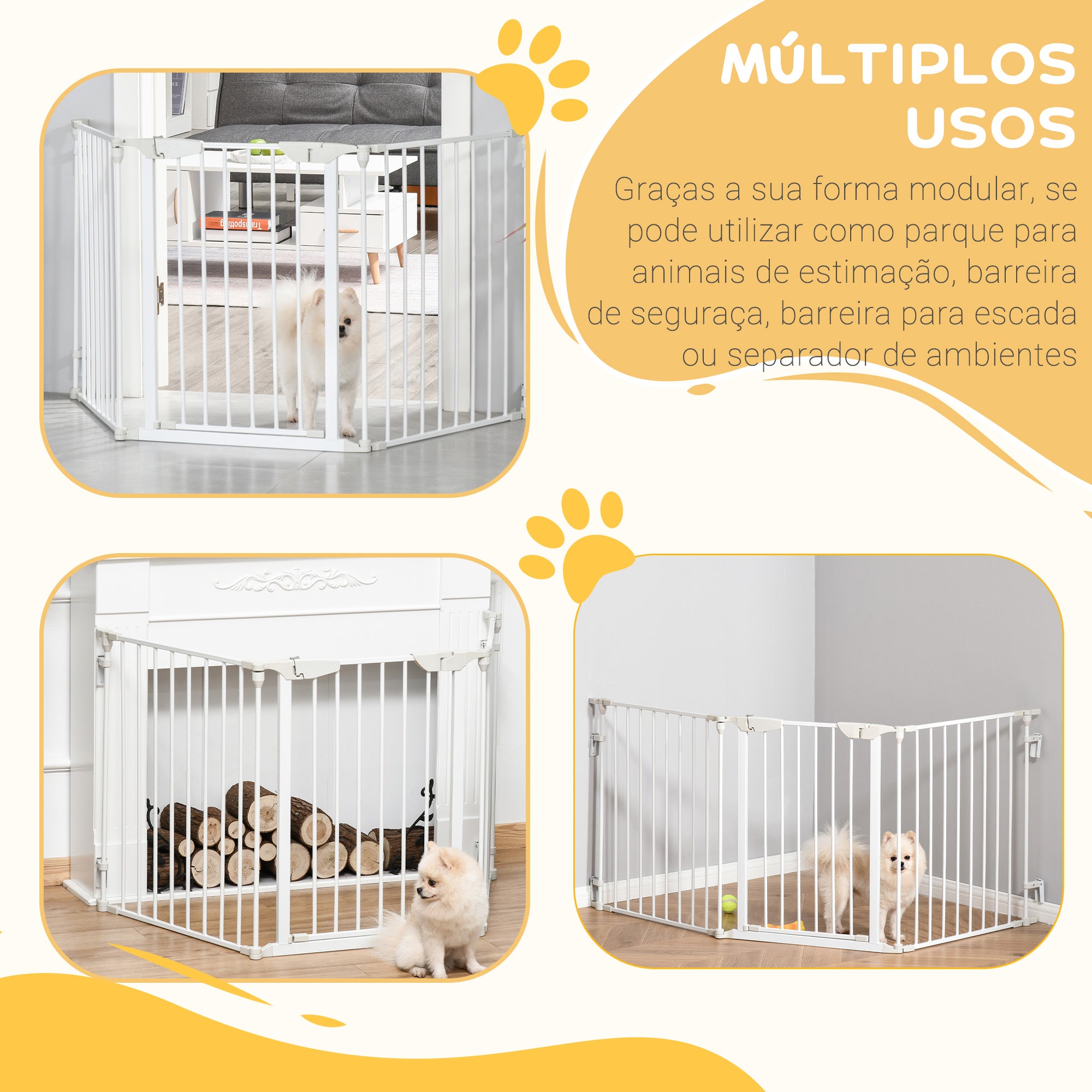 Barreira de Segurança Dobrável 180x74,5 cm - Branco
