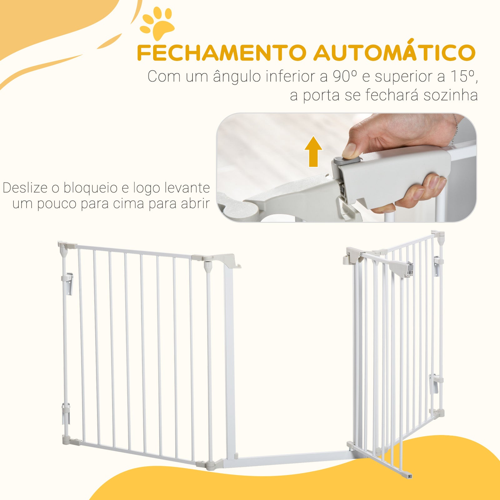 Barreira de Segurança Dobrável 180x74,5 cm - Branco