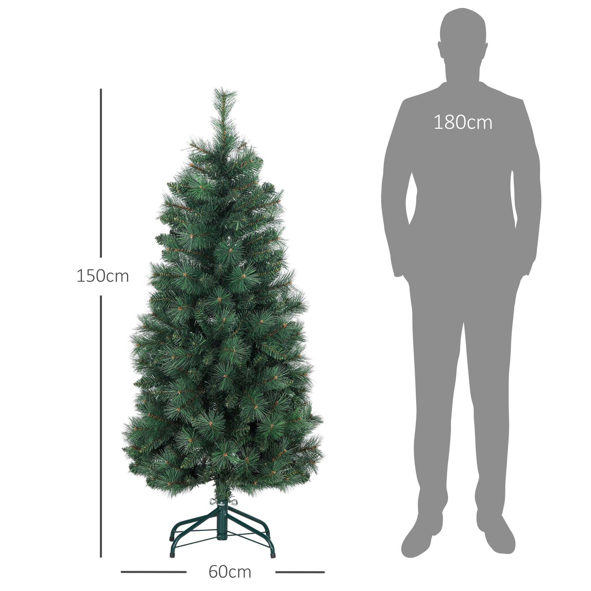 Árvore de Natal Artificial 150 cm Verde