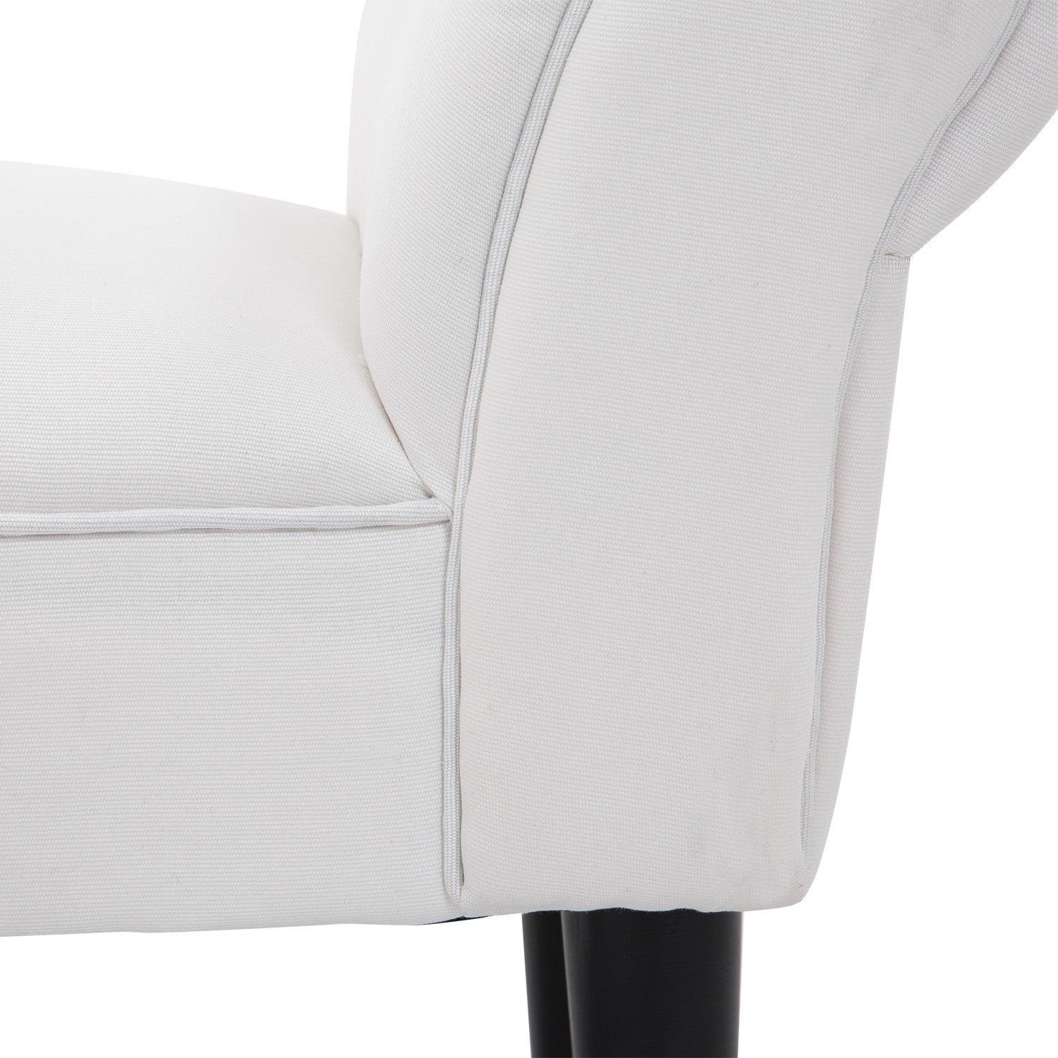 Banco Acolchoado Estofado Braços Curvados 102x31x51cm - Branco