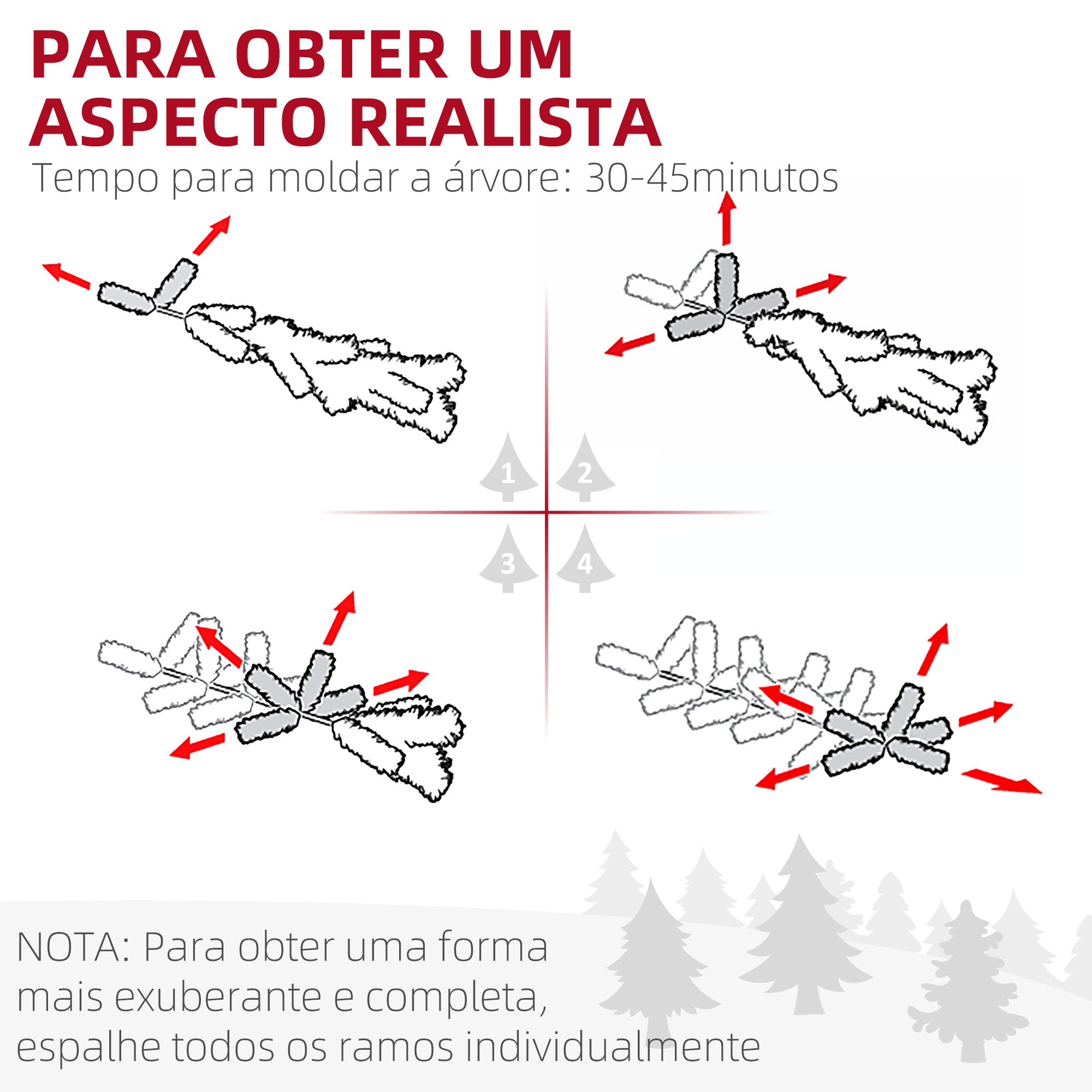 Árvore de Natal Artificial 180 cm Verde Ø114x180 cm com 350 Luzes LED