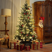 Árvore de Natal Artificial 180 cm Verde Ø114x180 cm com 350 Luzes LED