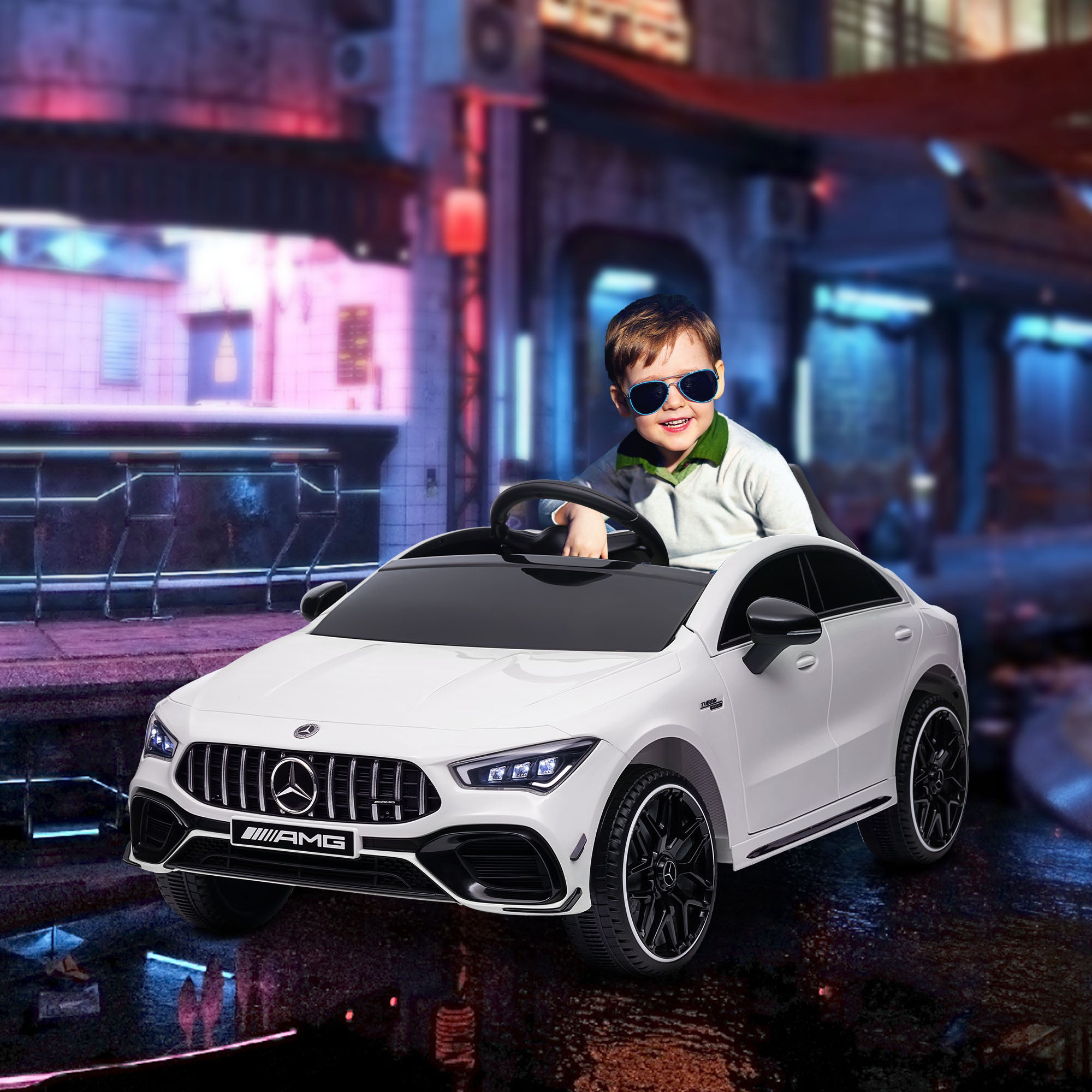 Carro Elétrico Infantil 110x61x45 cm Branco