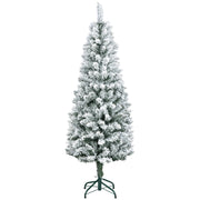 Árvore de Natal Artificial 150 cm Verde Coberta de Neve