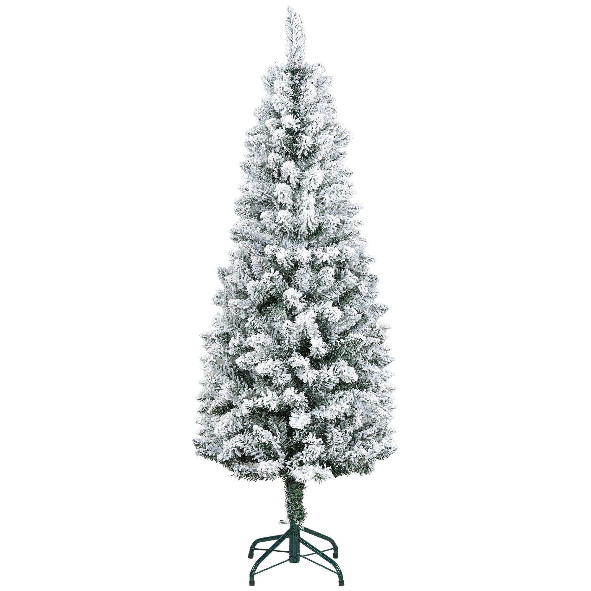 Árvore de Natal Artificial 150 cm Verde Coberta de Neve