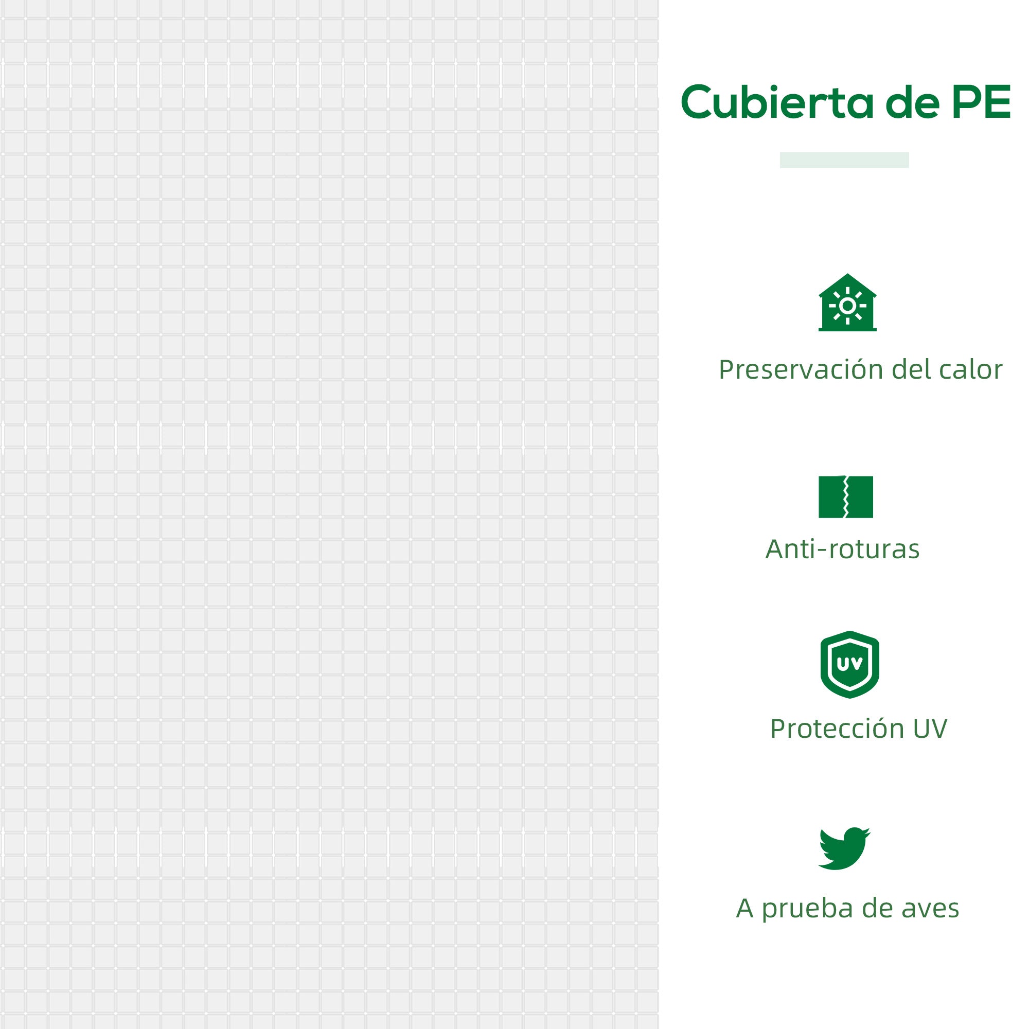 Estufa de Jardim – 119x60x60cm – Branco Translúcido – Aço e PE